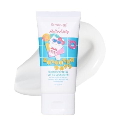 The Cr?me Shop x Hello Kitty Brighter Days Broad Spectrum SPF 50 Sunscreen for Face and Body- Moisturizing Formula, Water Resistant, No Fragrance, No White Cast, Korean Skin Care (1.69 fl oz)