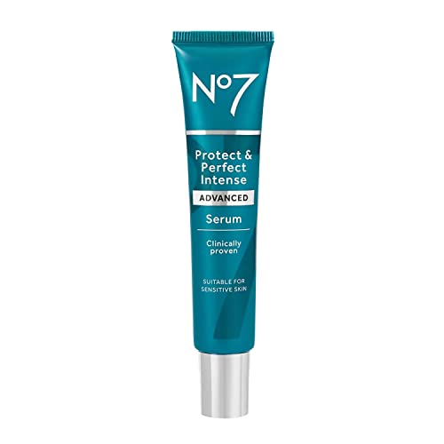 No7 Protect & Perfect Intense Advanced Serum - Anti-Aging Face Serum that Visibly Smoothes & Firms Fine Lines and Wrinkles - Formulated with Hyaluronic Acid and Matrix 3000+ Technology (1 Fl Oz)