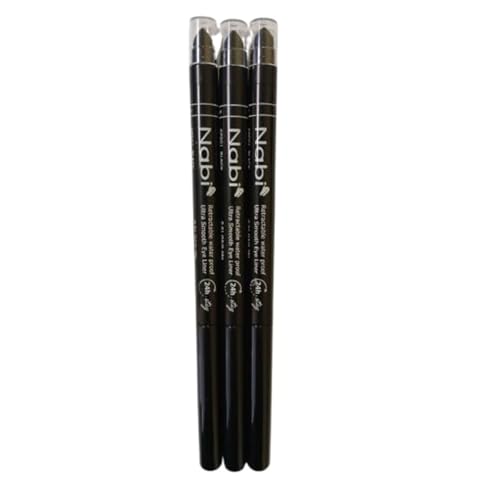 Nabi 3-Piece Gel Eyeliner Pencil Set - Waterproof & Smudge Proof