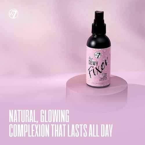 W7 The Fixer Glow Set - Makeup Primer & Setting Spray Duo for Radiant, Dewy Finish - Golden Sheer Coverage, Lightweight & Non-Sticky