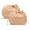 uxcell 2-Pack Canvas Drawstring Makeup Bags - Travel Cosmetic Organizers