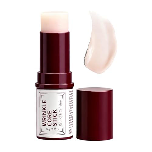 Retinol & Caffeine Eye Balm Stick ? Anti-Aging Wrinkle Core Stick for Eyes, Face & Neck, Reduces Wrinkles & Dark Circles, Hydrating & Firming Under Eye Cream with Niacinamide, Travel-Friendly 0.35 oz