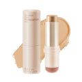 Full Coverage Concealer with Brush, Dual Ended Foundation Makeup Stick, Long Lasting and Waterproof, Hydrating Lightweight Concealer Pencil for a Flawless Look
