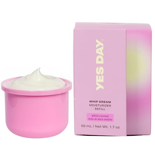 Yes Day Whip Dream (Refill) Face Moisturizer for Teens ? Whipped Airy Gel Cream for Glowing Skin ? Clean Hydrating Skincare for Teens & Ages 10 Up, with Coconut and Vegan Ceramides (50ml / 1.7 fl oz)