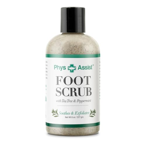 PhysAssist Exfoliating Foot Scrub with Tea Tree & Peppermint - 8 oz