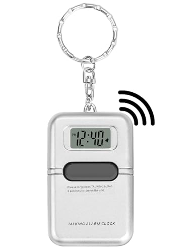Talking Clock Keychain for Visually Impaired - Gray