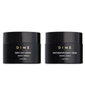 DIME Beauty Moisture Skin Care Set - Dewy Day Cream and Restorative Night Cream Non Toxic Face Moisturizer for Dry or Sensitive Skin Barrier Repair Day and Night Hydrating Facial Creams