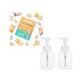 flowcheer Foaming Hand Soap Tablet Refills+ Pump Bottle Dispenser 12 OZ/350 ML Refillable with 12 Pack Variety Fragrance Soap Refills Tablet