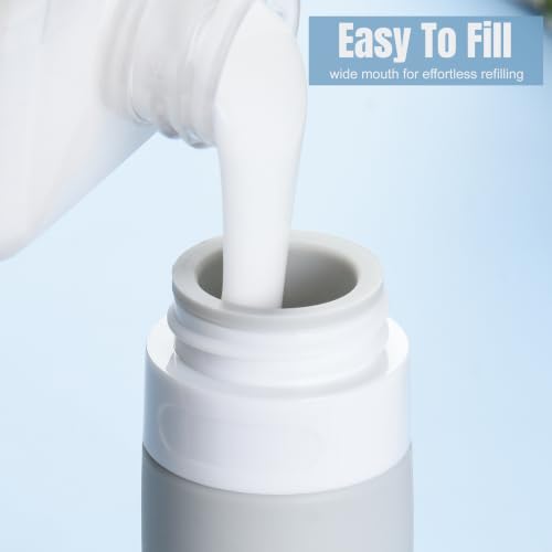 TSA Approved Travel Bottles 3oz | Leak Proof Silicone, Pre-printed Labels, 4 Pack