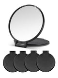 4 Pack Compact Pocket Mirrors for Party Favors, Travel & DIY Black