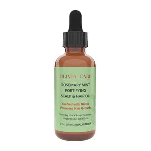 OLIVIA CARE Rosemary Oil for Hair Growth - Rosemary Oil & Mint Oil with Biotin, Fortifying Scalp and Hair Treatment to Aid Hair Growth, Made in USA.