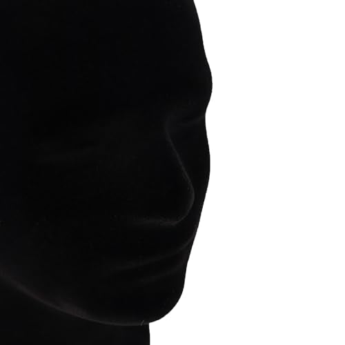 Black Velvet Foam Mannequin Head for Wig Display & Styling