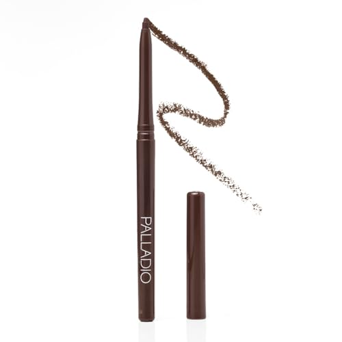 Palladio Waterproof Retractable Eyeliner Pencil Black Brown - Long Lasting, Smudge Proof, No Sharpener Needed