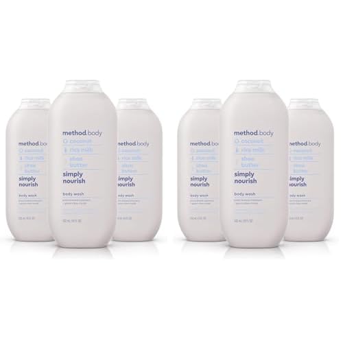 Method Body Wash,Simply Nourish,Paraben and Phthalate Free,18 oz,(Pack of 6)