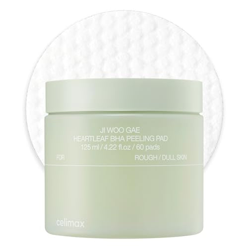 Celimax Heartleaf BHA Peeling Pads | Double-Sided Exfoliating Toner Pads (60 Count)