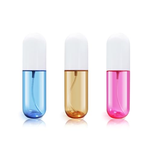 YOCASII 3-Pack Mini Spray Bottles 1.9oz Travel Size TSA Approved - Blue-Orange-Pink
