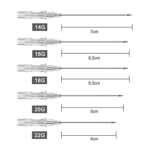 20G Piercing Needles Set - 6pcs Hollow Catheter Needles for Body Jewelry