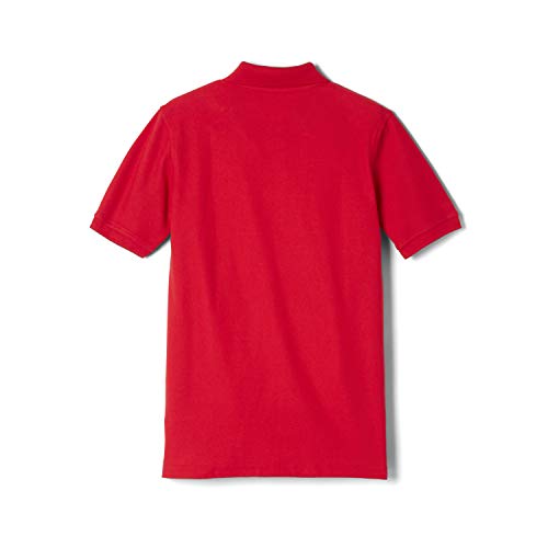 French Toast Boys' Short Sleeve Pique Polo Uniform Shirt (Standard & Husky), Red, 2T