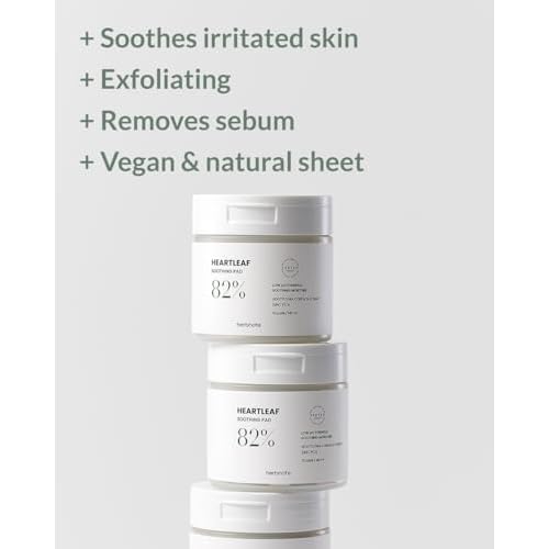 Heartleaf Soothing Moisture Pad - Enriched with 80% Low-Temperature Extracted Heartleaf & Niacinamide for Acne Control - Zinc PCA, Quercitrin for Sensitivity Relief, 70 pads
