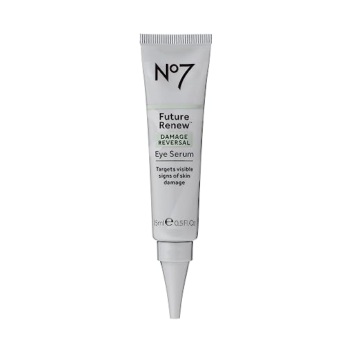 No7 Future Renew Damage Reversal Eye Serum - Nourishing Under Eye Serum for Sun Damaged Skin Repair, Fine Lines & Wrinkles, and Uneven Texture - Suitable for Sensitive Skin (0.5 Fl Oz)