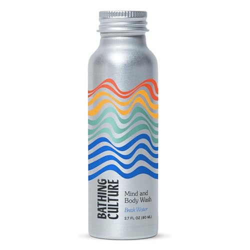 Bathing Culture, Organic Mind + Body Wash, Natural, Biodegradable, Sustainable, Vegan Personal Care, All Natural Organic Body Wash for Women and Men, 2.7 fl oz, Break Water Scent