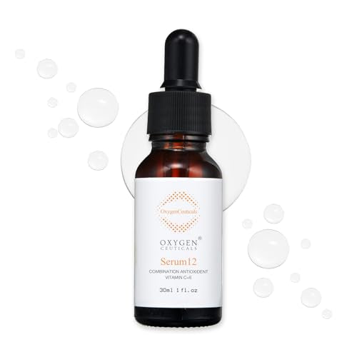 OxygenCeuticals Serum 12 ? Pure Vitamin C 12% + Vitamin E Antioxidant Brightening Serum, Gentle Formula for Sensitive Skin, Improves Tone & Radiance. 1.01 fl.oz (30ml)