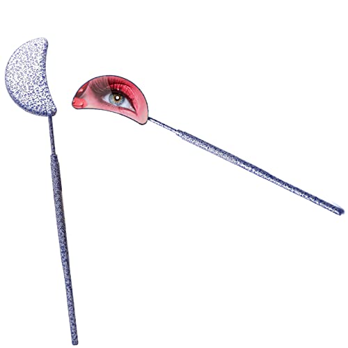 Lash Mirror Eyelash Extension Mirror Half-moon Shape Lash Mirror Stainless Steel Eyelash Mirror Tool Large Eyelash Inspection Mirror for Women Girls Makeup Supplies ELM-01