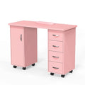 OmySalon Manicure Table with Storage Cabinet & Wrist Rest