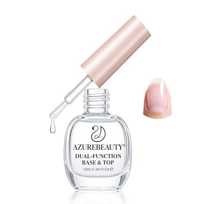 AZUREBEAUTY 2-in-1 Base & Top Coat Nail Polish - Quick-Dry, High-Gloss Shine, Gentle Formula