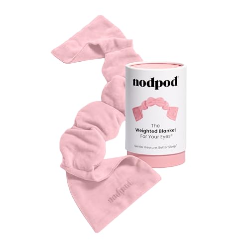 Nodpod Weighted Sleep Mask - Gentle Pressure Eye Mask, Blush Pink