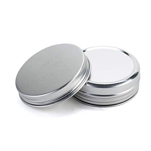 Tosnail 48 Pack 2 oz. Aluminum Round Lip Balm Tin Containers with Screw Thread Lid - Great for Spices, Candies, Tea or Gift Giving