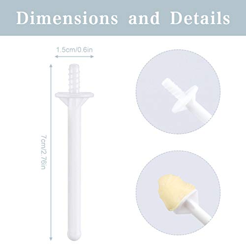 60 Pieces Rolybag Plastic Nose Wax Applicator Wands for Hair Removal & Nostril Cleaning