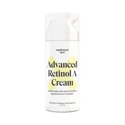 Advanced Retinol A Cream - Moisturizer w/Vitamin E, Coconut & Almond Oil- Retinol Daily Anti-Aging Cream for Face ? for Smoother Looking Skin (3.4 oz)