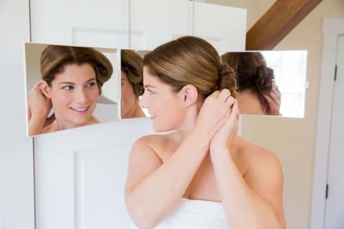 Portable Tri-Fold Mirror for Hair Styling, Makeup & Grooming