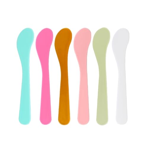 30 Pack Cosmetic Spatula for Makeup Face Mask, Plastic Spoon Disposable Beauty Tools, 6.1"x 1.57", 6 Color, Multipurpose DIY Mixing, Skincare, Sampling, Waxing, Handmade Facial Mask Cream