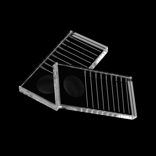 Incauca 2-in-1 Crystal Glass Lash Tray with Glue Holder (2 Pack)