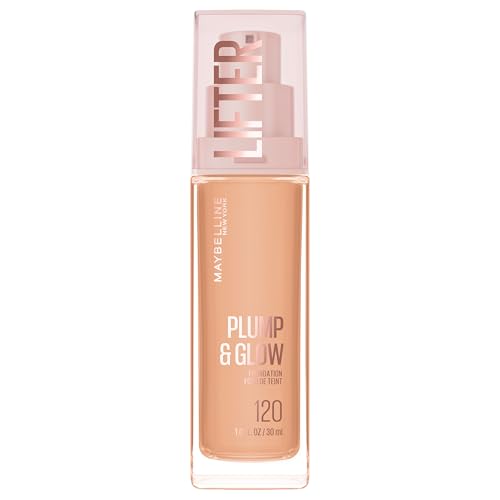 Maybelline Lifter Plump & Glow Foundation with Niacinamide & Hyaluronic Acid, 120