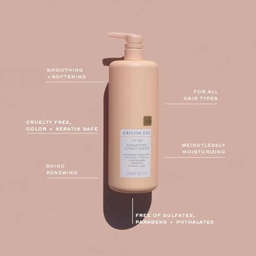 Kristin Ess Hair The One Signature Conditioner for Dry Damaged Hair - Moisturizes, Smooths, Detangles + Softens Hair - Sulfate Free, Color + Keratin Safe, 33.8 fl. oz.