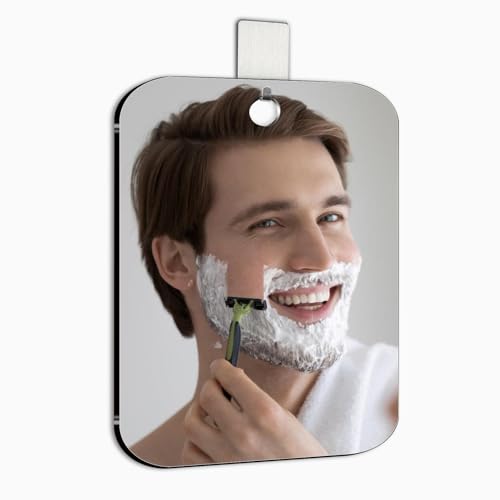 Fogless Shower Mirror for Shaving - Large Wall Mounted, 10.17x7.57 in