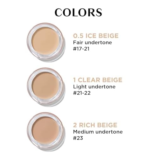 THESAEM Cover Perfection Pot Concealer 0.14oz - 0.5 Ice Beige for Light Skin Tones - Single Pot Intensive Coverage Balm for Dark Circles, Blemishes & Imperfections - Korean Makeup