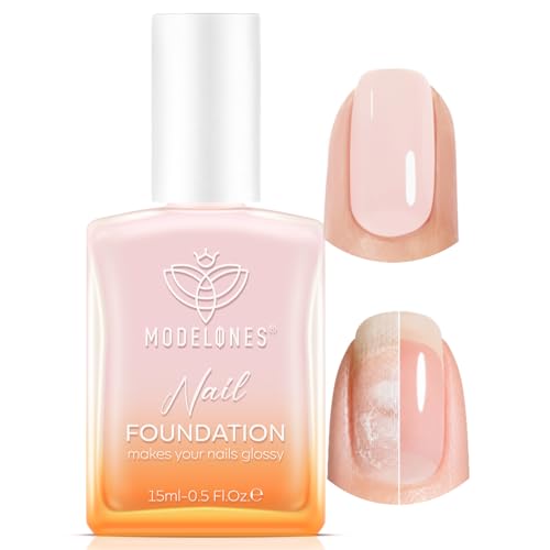 Modelones Milky Pink Nail Strengthener & Growth Polish A3 - Damaged Nails
