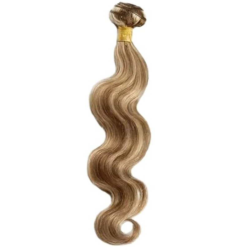 12-Inch Body Wave Human Hair Bundle - Two Tone Chocolate Brown & Blonde