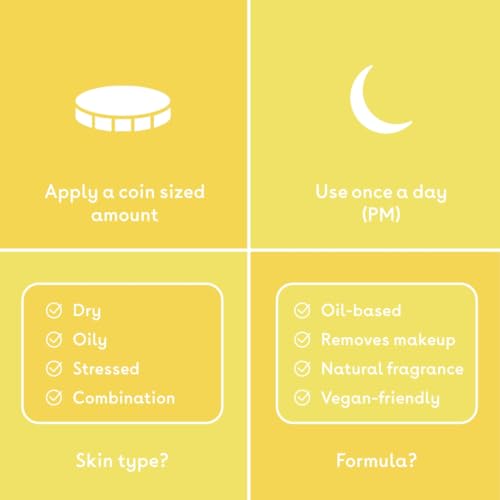 Q+A Grapefruit Cleansing Balm (125ml), Natural Makeup Remover with Cocoa Butter and Squalane, Hydrating Face Cleanser, Skincare for All Skin Types, Cleanse and Moisturize Skin