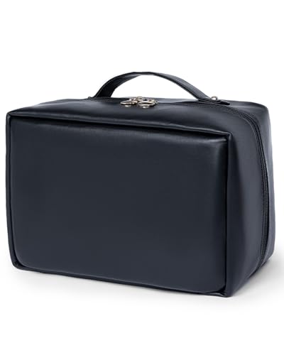 Travel Makeup Bag, 180° Flat Open Cosmetic Organizer, Large Capacity