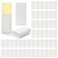 50 Pieces Plastic Empty Deodorant Containers, 15Ml/0.5Oz Oval Twist-Up Lip Balm Tubes Bulk, Travel Refillable Container for Lotion Bars, Shaving Soap Lipstick DIY