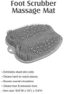 ZENVY Foot Bath Tub and Silicone Foot Scrubber Massage Mat Set for Soothing at-Home Relaxation (Foot Bath & Scrubber Mat)