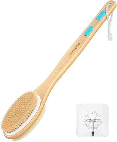 Metene 17-Inch Shower Back Brush, Double-Sided Exfoliating Bristles