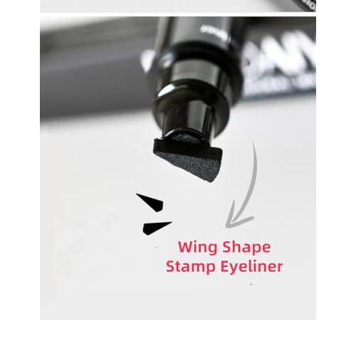 Eyeliner Stamp Double-sided Liquid Winged Eyeliner Pencil Smudgeproof Long Lasting 2 Pcs Black