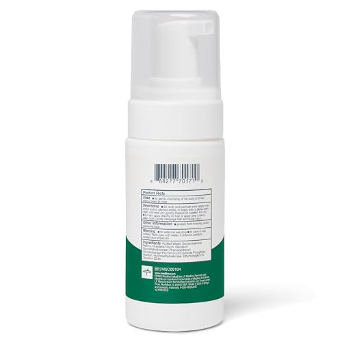 Medline Remedy Essentials No-Rinse Foam Cleanser - 4 oz, Unscented