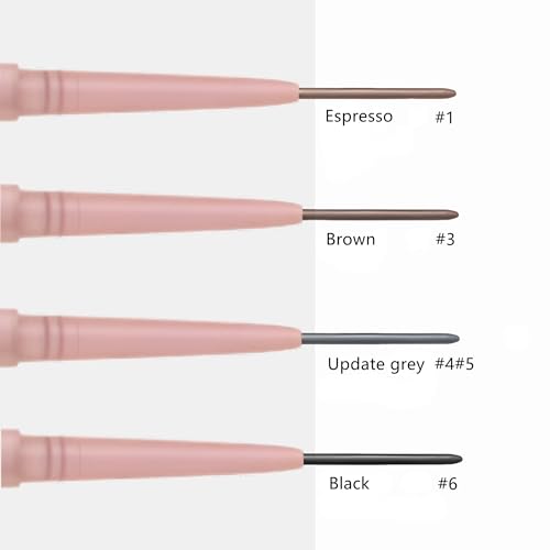 SCIMELI Waterproof Micro Brow Pencil Set - 2 Pack, 5 Colors for Natural, Precise Eyebrows